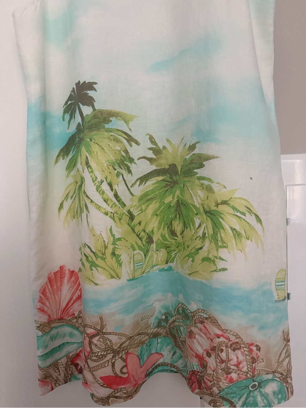 J.Jill Linen Tropical Island Print Shift Dress XL NWT - Picture 15 of 16